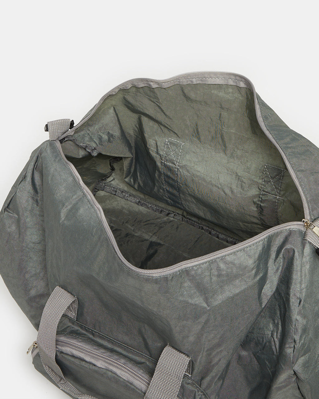 Beige Foldable Duffle Bag