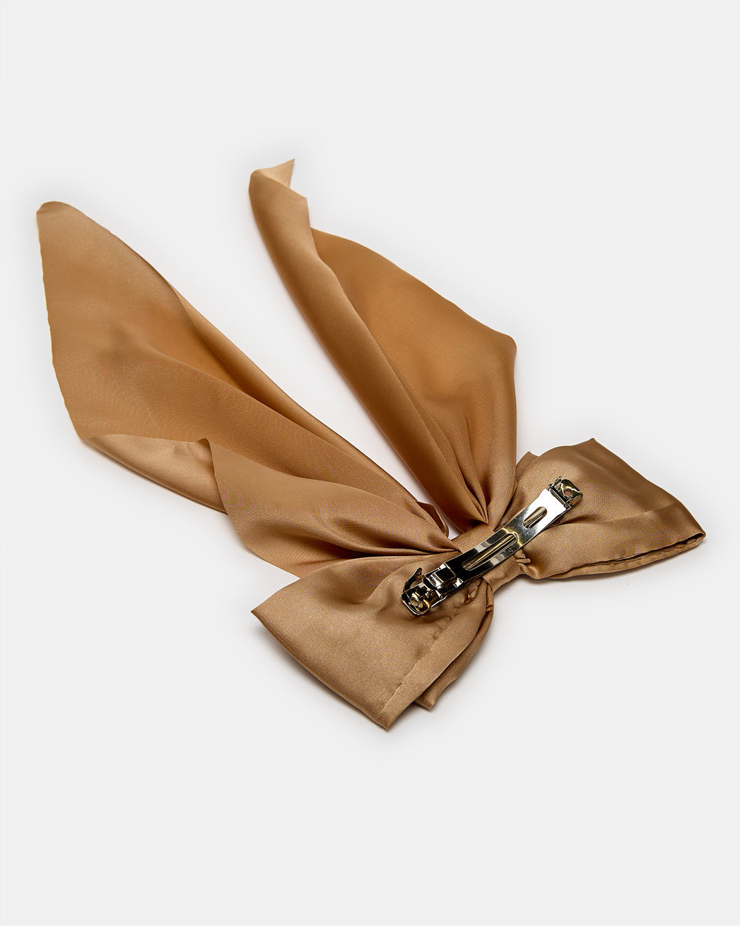 Women Gold Satin Bow Hair Clip