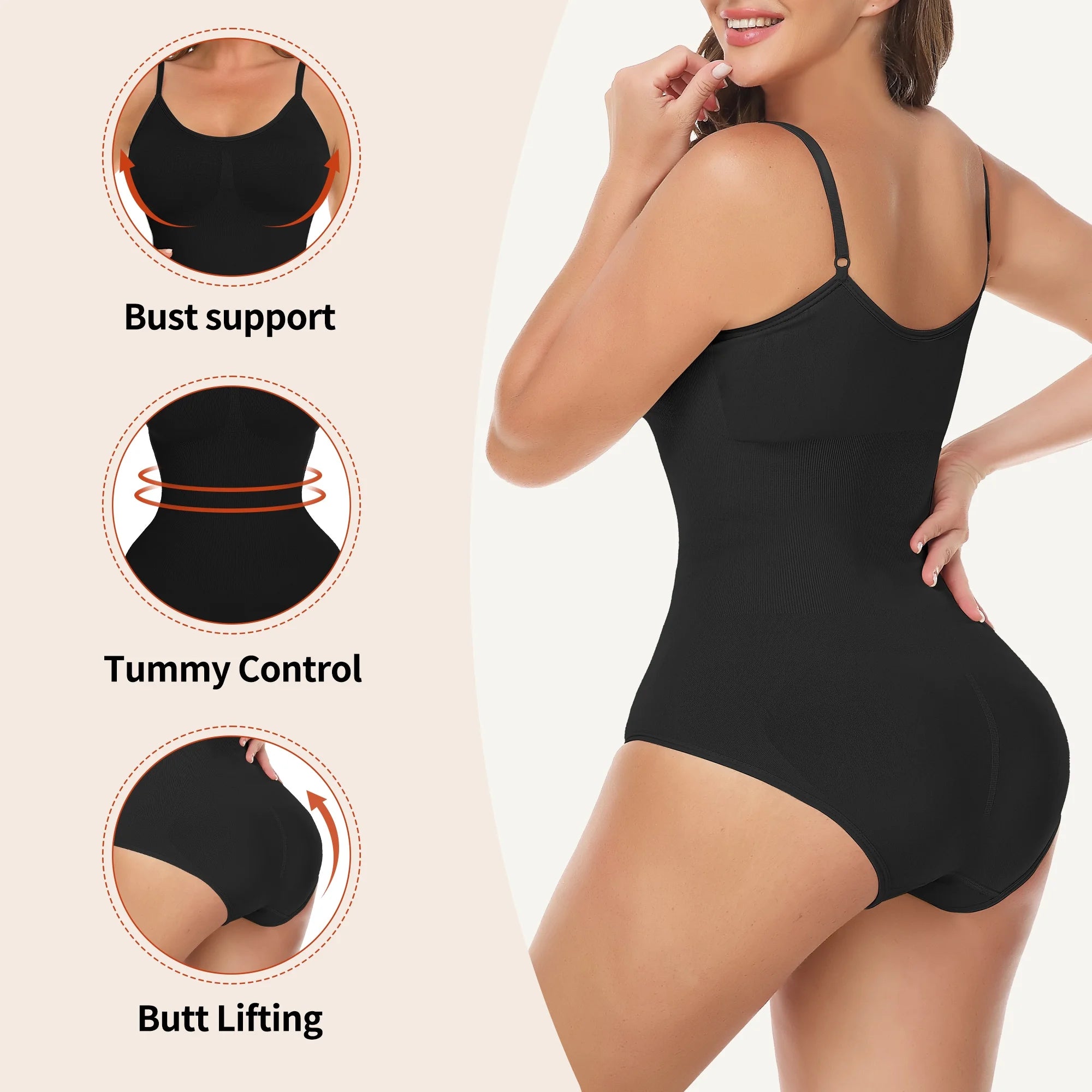 Shapewear for Women Tummy Control Body Shaper Snatched Waist Body Suit