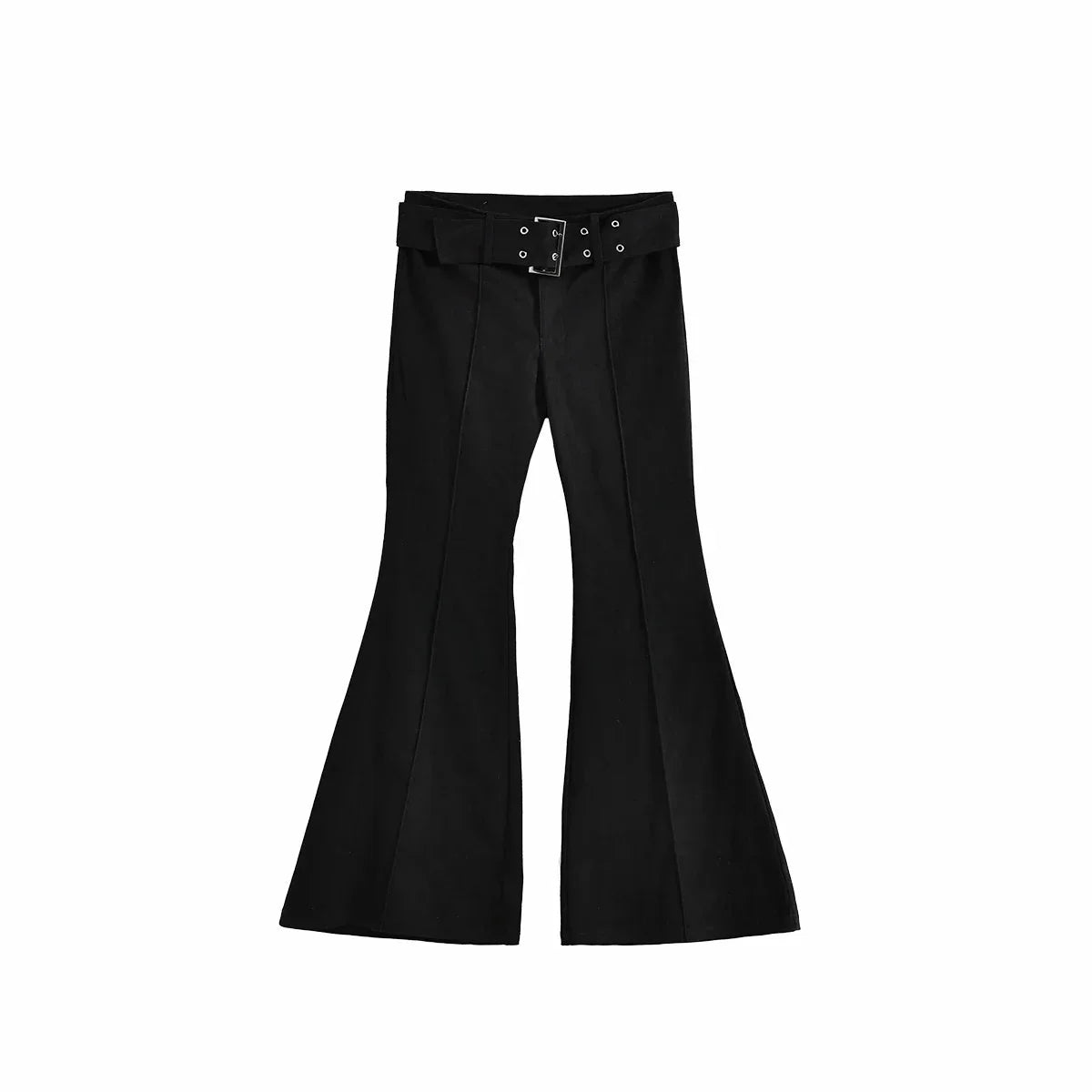 2025 Y2k Retro Emo 2000s Women's Black Flare Pants Streetwear Fashion Trousers Harajuku Wide Yoga Pants 90s Aesthetic Clothes Lumine Paris