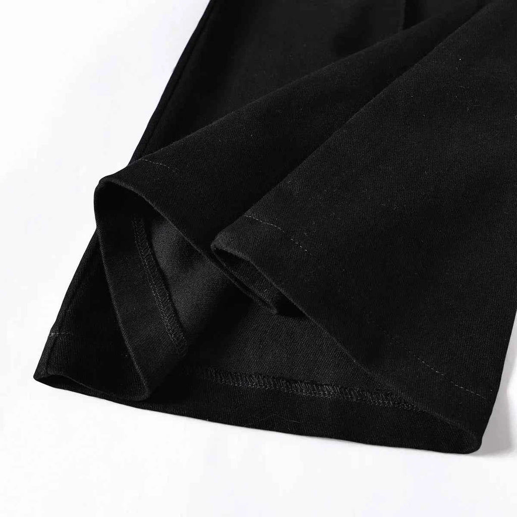 2025 Y2k Retro Emo 2000s Women's Black Flare Pants Streetwear Fashion Trousers Harajuku Wide Yoga Pants 90s Aesthetic Clothes