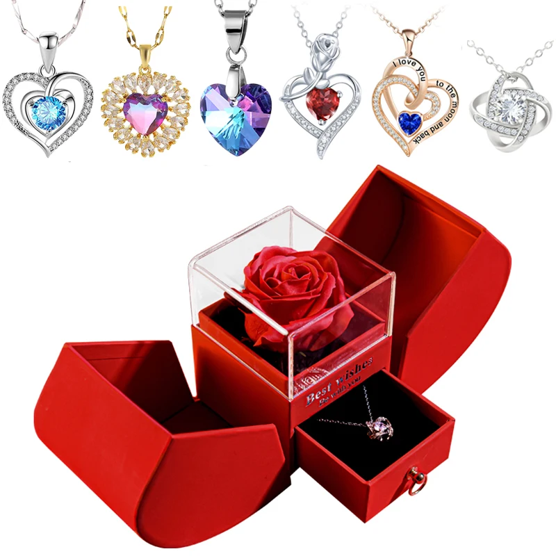 Eternal Rose Heart Necklace