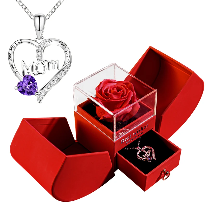 Eternal Rose Heart Necklace