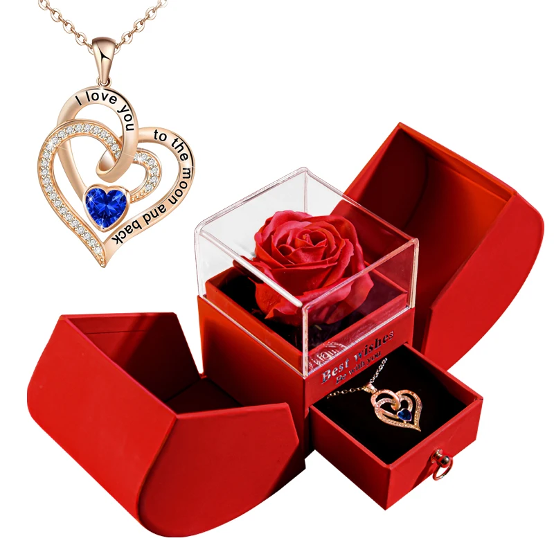 Eternal Rose Heart Necklace