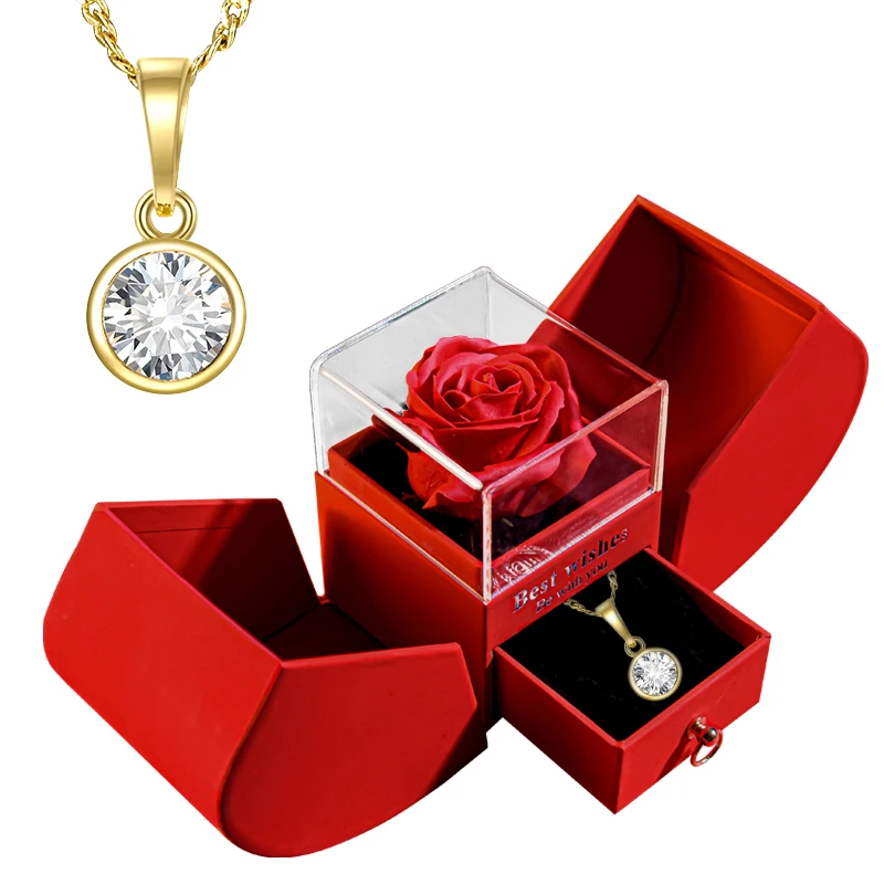 Eternal Rose Heart Necklace