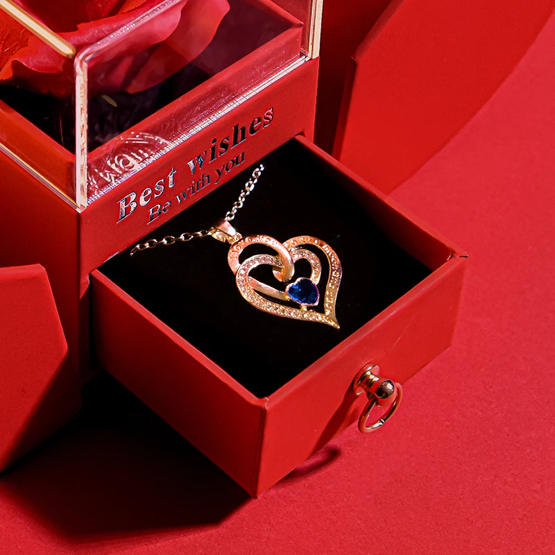 Eternal Rose Heart Necklace