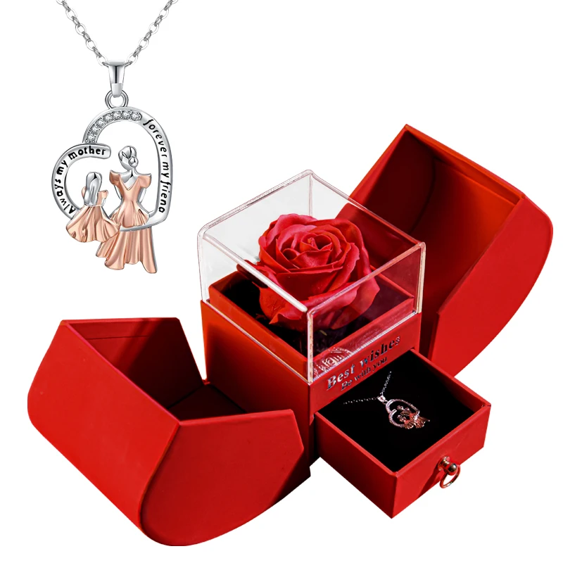 Eternal Rose Heart Necklace